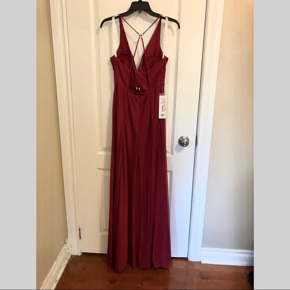AZAZIE Burgundy Bridesmaid Dress - Picture 4 of 7